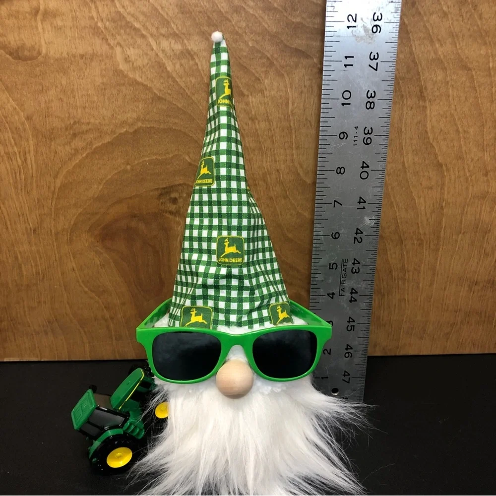 John Deere Gnome Green Yellow White Tractor Farmer Gift Sunglasses - Picture 6 of 8